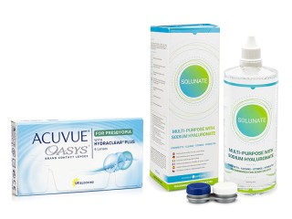 Acuvue Oasys for Presbyopia (6 lenses) + Solunate Multi-Purpose 400 ml with case
