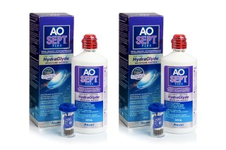 AOSEPT PLUS with Hydraglyde 2 x 360 ml with cases