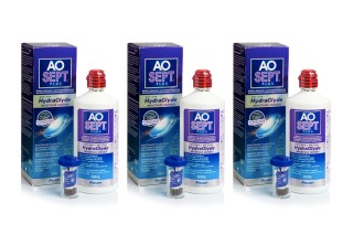 AOSEPT PLUS with Hydraglyde 3 x 360 ml with cases