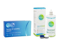 Lenjoy Bi-weekly Aqua+ (6 lenses) + Solunate Multi-Purpose 400 ml with case