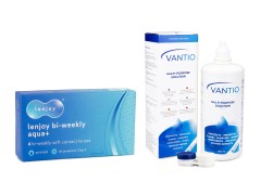Lenjoy Bi-weekly Aqua+ (6 lenses) + Vantio Multi-Purpose 360 ml with case