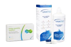 Lenjoy Monthly Comfort (6 lenses) + Vantio Multi-Purpose 360 ml with case