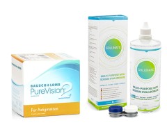PureVision 2 for Astigmatism (6 lenses) + Solunate Multi-Purpose 400 ml with case