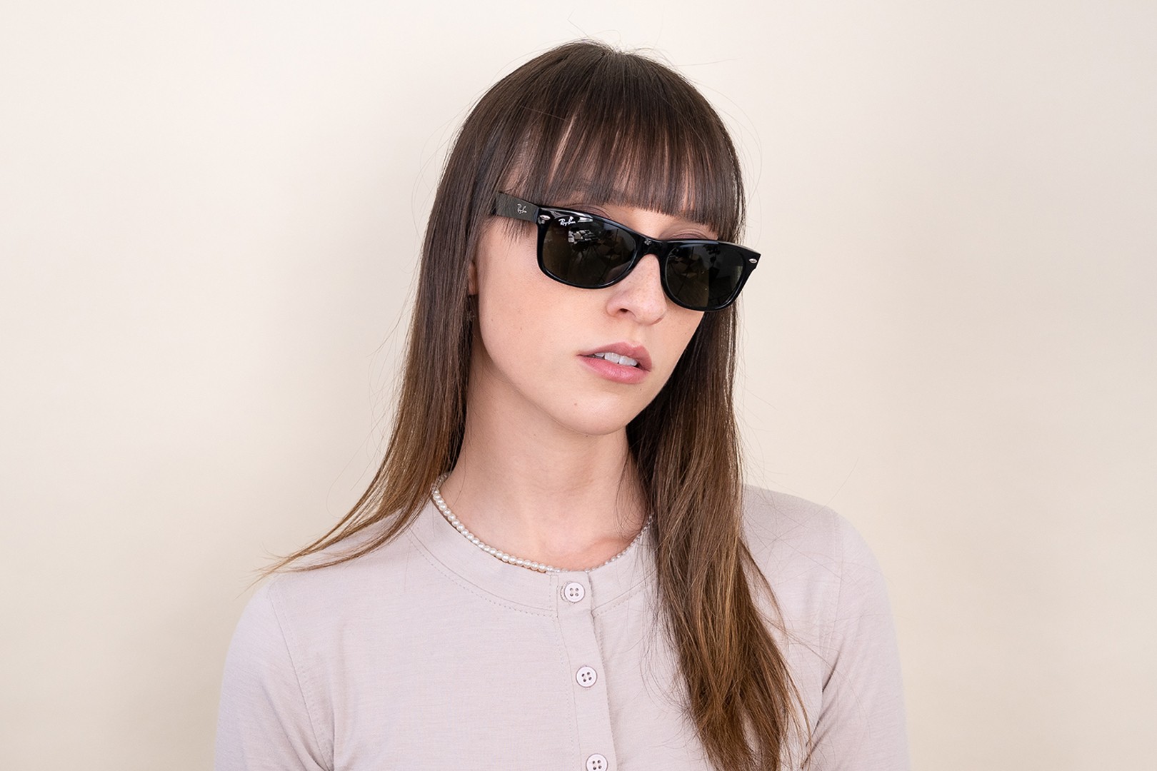 Ray Ban New Wayfarer 58 mm Sunglasses - Black for sale online | eBay